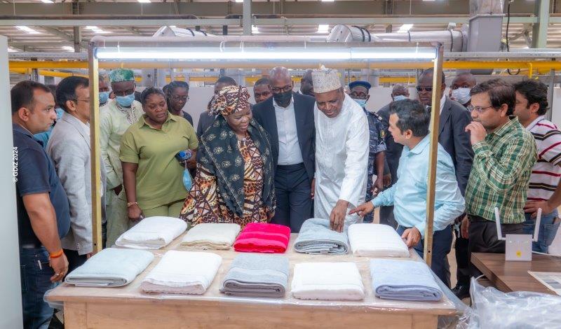 Vice-President of Benin Republic Visit Textile and Cashew units at GDIZ Benin, Africa For Investors, Arise IIP SEZs.