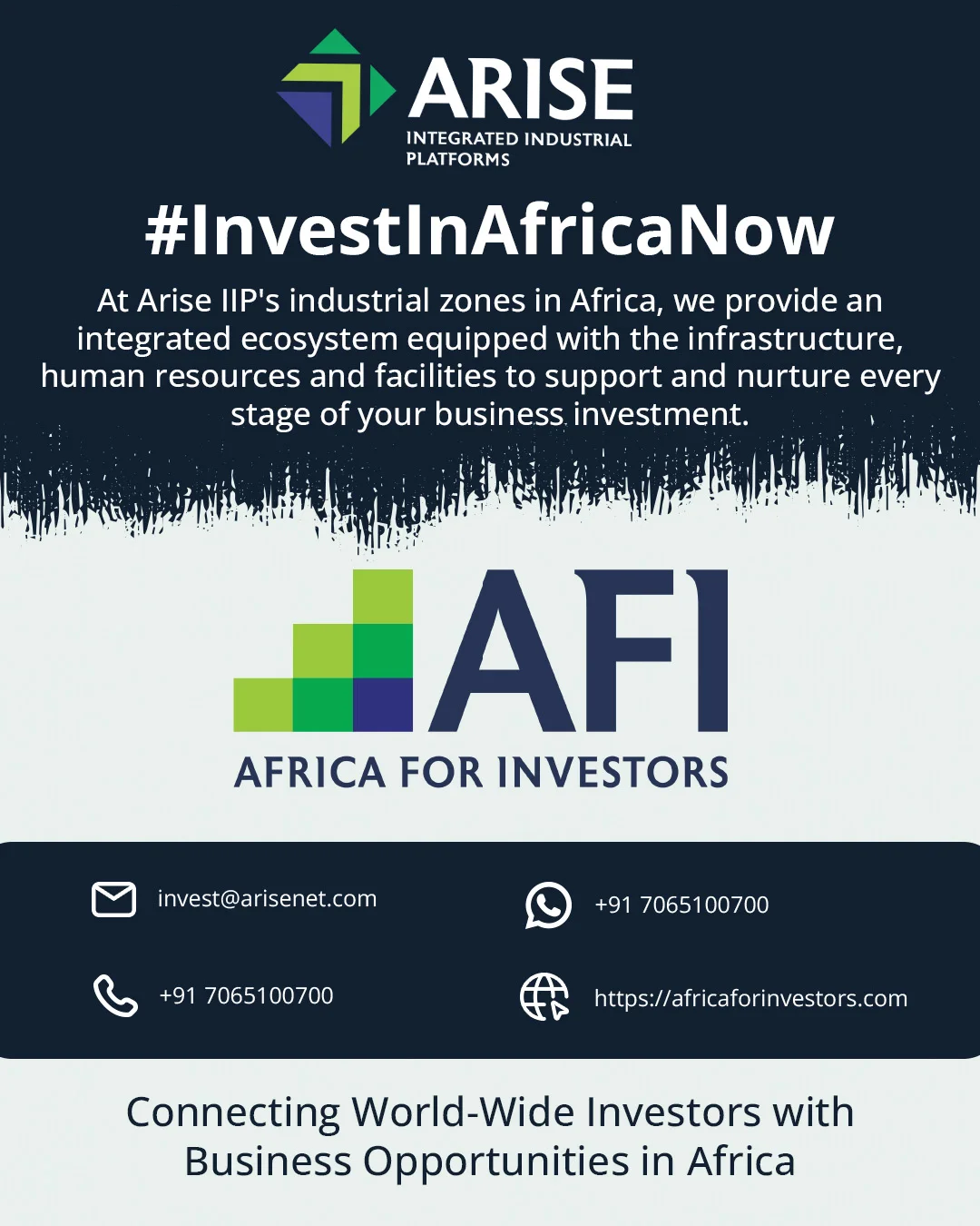 Apparel Manufacturing Business in Africa_Textile Industry, Arise IIP, Africa For Investors, AFI Garmenting Infographics Contact