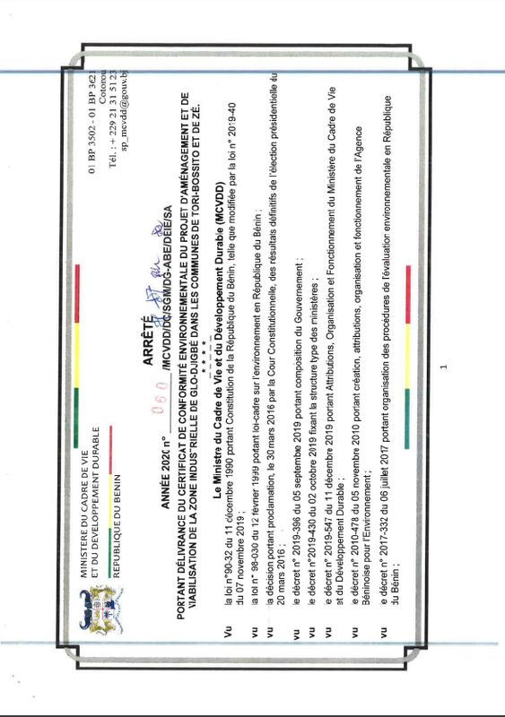 Environmental Clearance Certificate, Arise IIP investment guides and documents